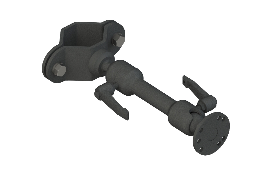 Gamber Johnson Zirkona 2" to 3" Pole Mount with 6" Medium Dog-Bone and AMPs Plate 7160-1531