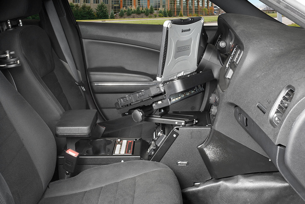 Gamber Johnson Dodge Charger Police Package (2011-2015) - 10.5" Console Box with Internal Cup holder and Armrest 7160-0354 - Image 2