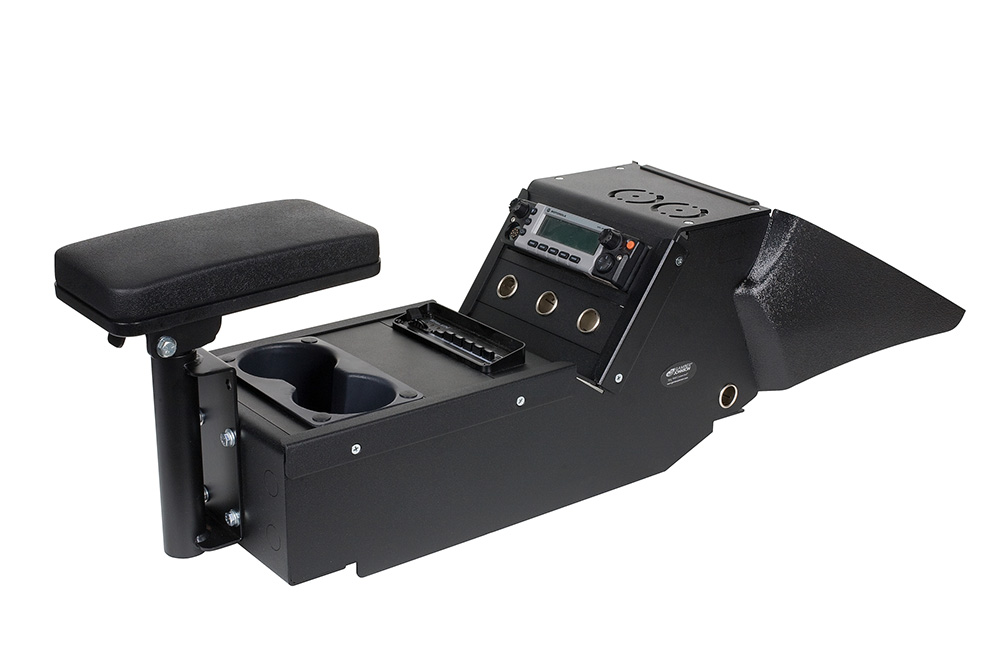 Gamber Johnson Dodge Charger Police Package (2011-2015) - 10.5" Console Box with Internal Cup holder and Armrest 7160-0354