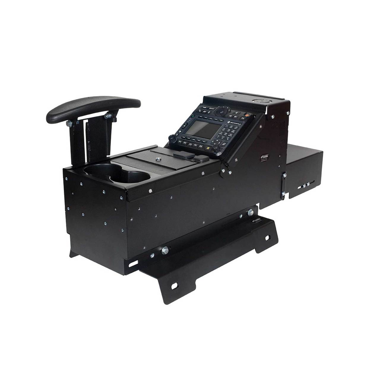Gamber Johnson Chevrolet Tahoe (2015), Silverado 1500 (2014-2015) and Silverado 2500/3500/HD (2015) Console Box with Internal Cupholder, Armrest and Wiring Chase 7160-0548-03