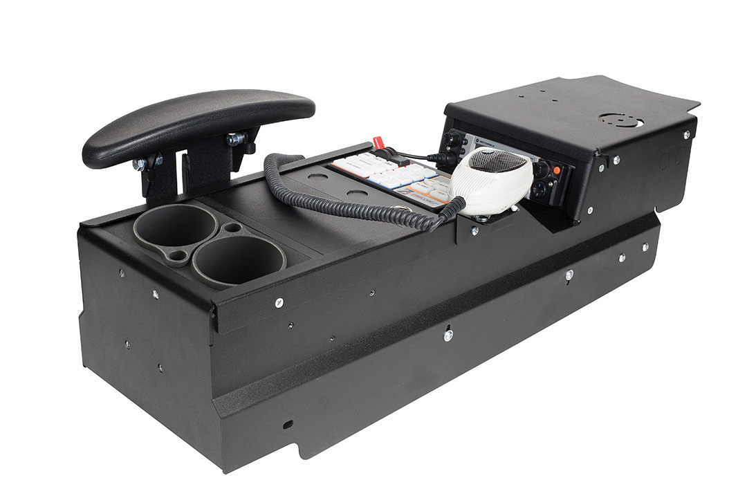 Gamber Johnson Chevrolet Caprice Police Patrol Vehicle (2014+) console box with cup holder and arm rest 7170-0221-01