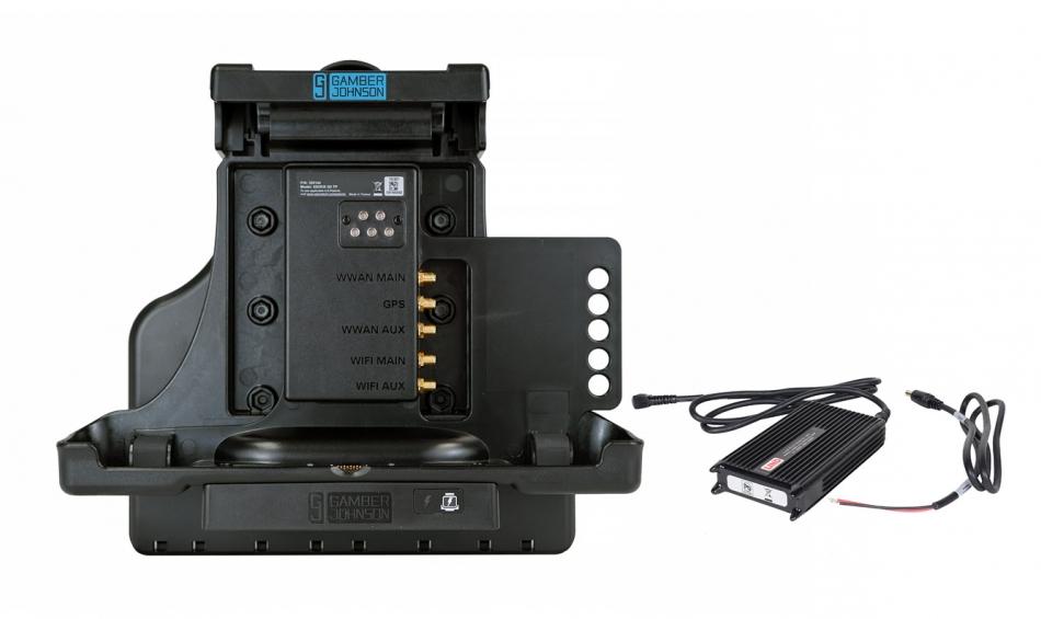 Gamber Johnson Zebra L10 Android Tablet Vehicle Docking Station (5x RF-SMA) with Lind Auto Adapter 7170-0804
