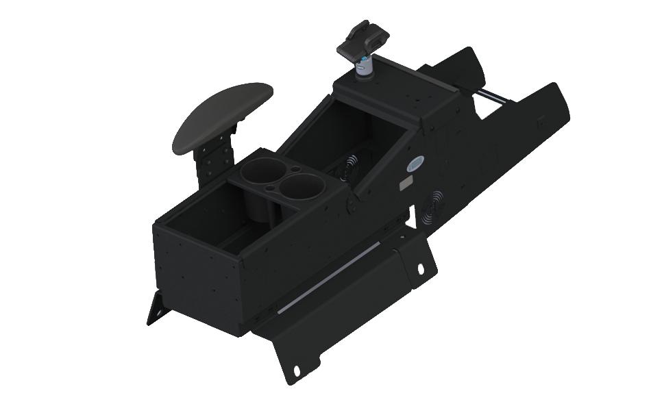 Gamber Johnson 2021+ Chevy Tahoe Standard Width Console Box Kit with Magnetic Phone Holder, Side Armrest, and Cup Holder 7170-0893-01