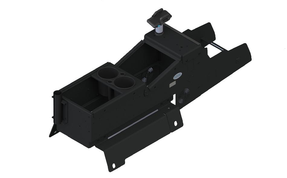 Gamber Johnson 2021+ Chevy Tahoe Standard Width Console Box Kit with Magnetic Phone Holder, Cup Holder, and Vertical Mount 7170-0893-02
