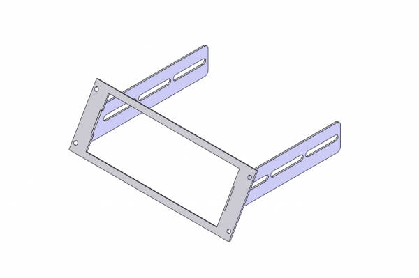 Havis Angled 1-Piece Equipment Mounting Angled Bracket, 3″ Mounting Space, Fits Motorola Self-Contained Equipment (C-EB30-MMT-1P-A) - Image 2