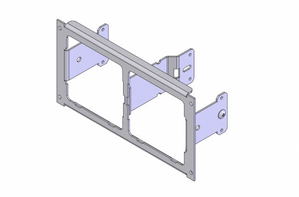 Havis 1-Piece Equipment Mounting Bracket, 4.5″ Mounting Space, Fits Two Motorola APX-Series Chargers (C-EB45-AP2-1P) - Image 4