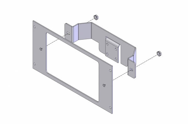 Havis 1-Piece Equipment Mounting Bracket, 4.5″ Mounting Space, Fits Misc. L3/Mobile Vision Flashback 3 Display C-EB45-L3F-1P - Image 2