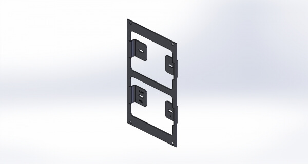 Havis 1-Piece Equipment Mounting Bracket, 5″ Mounting Space, Fits Dual Whelen Arges Controllers (C-EB50-WSB-1P)