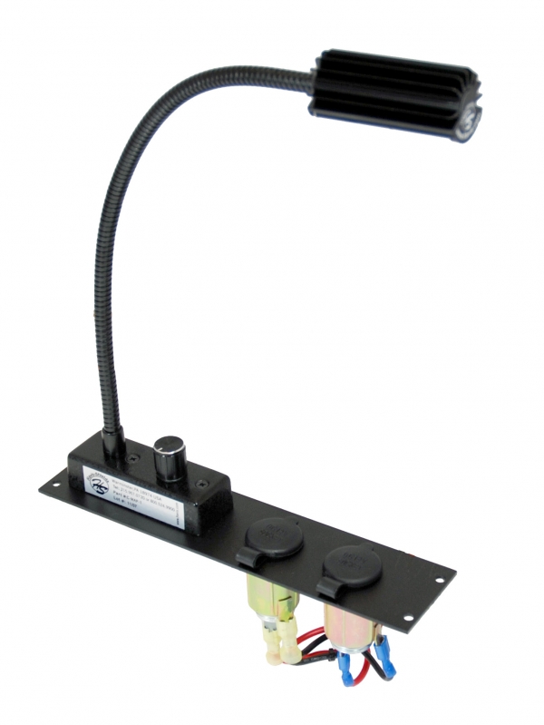 Havis Internal Console Mount, 2" Plate, 2 Lighter Plug Outlets, 1 Map Light C-ML-LP2