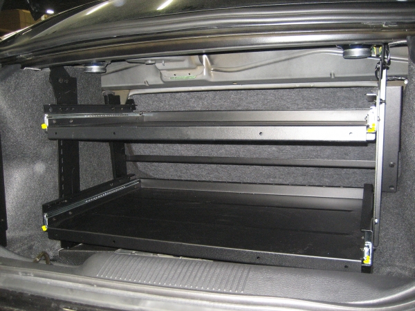 Havis 2011-2020 Dodge Charger Full Width Trunk Tray Bearing, Double Decker Shelves C-TTB-CHGR-4-DD