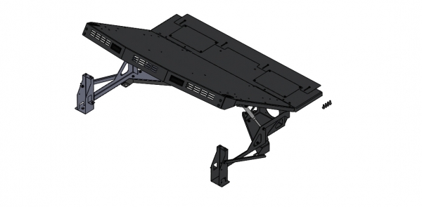 Havis 2020-2021 Ford Interceptor Utility Premium Raised Fold-Up Cargo Plate with 80 lbs Lift Struts C-TTP-INUT-1201-80