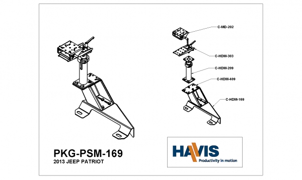 Havis Mounting Kit Jeep Patriot 2010-2016 PKG-PSM-169