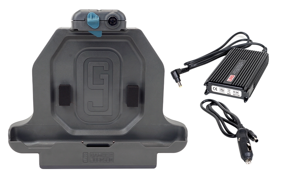 Gamber Johnson Zebra ET51/56 10" SLIM Charging Cradle w/External LIND 11-16V Auto Power Adapter 7170-0873-00