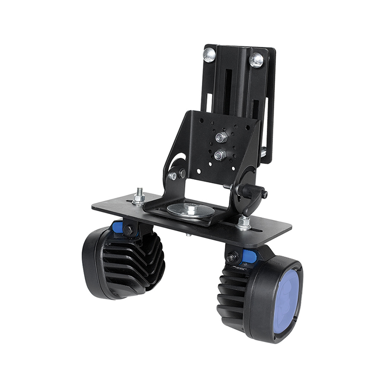 Gamber Johnson Dual Light Bracket with Clam Shell and Two TYRI BluePoint Safety Lights 7170-0506