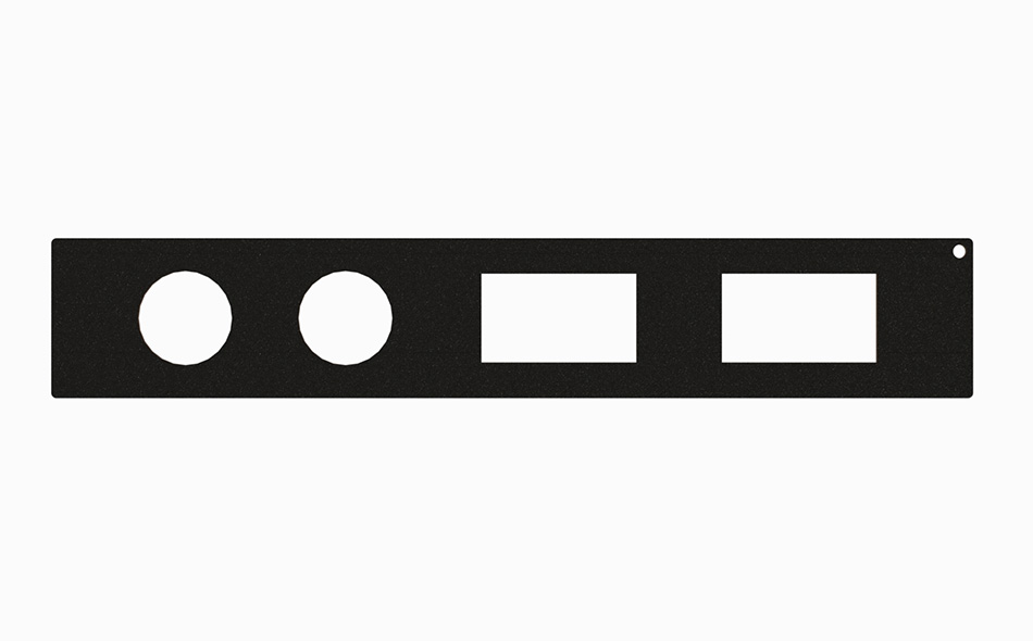 Gamber-Johnson 1.5" Rocker Switch and AUX 12V Power Outlet Filler Panel (19740)