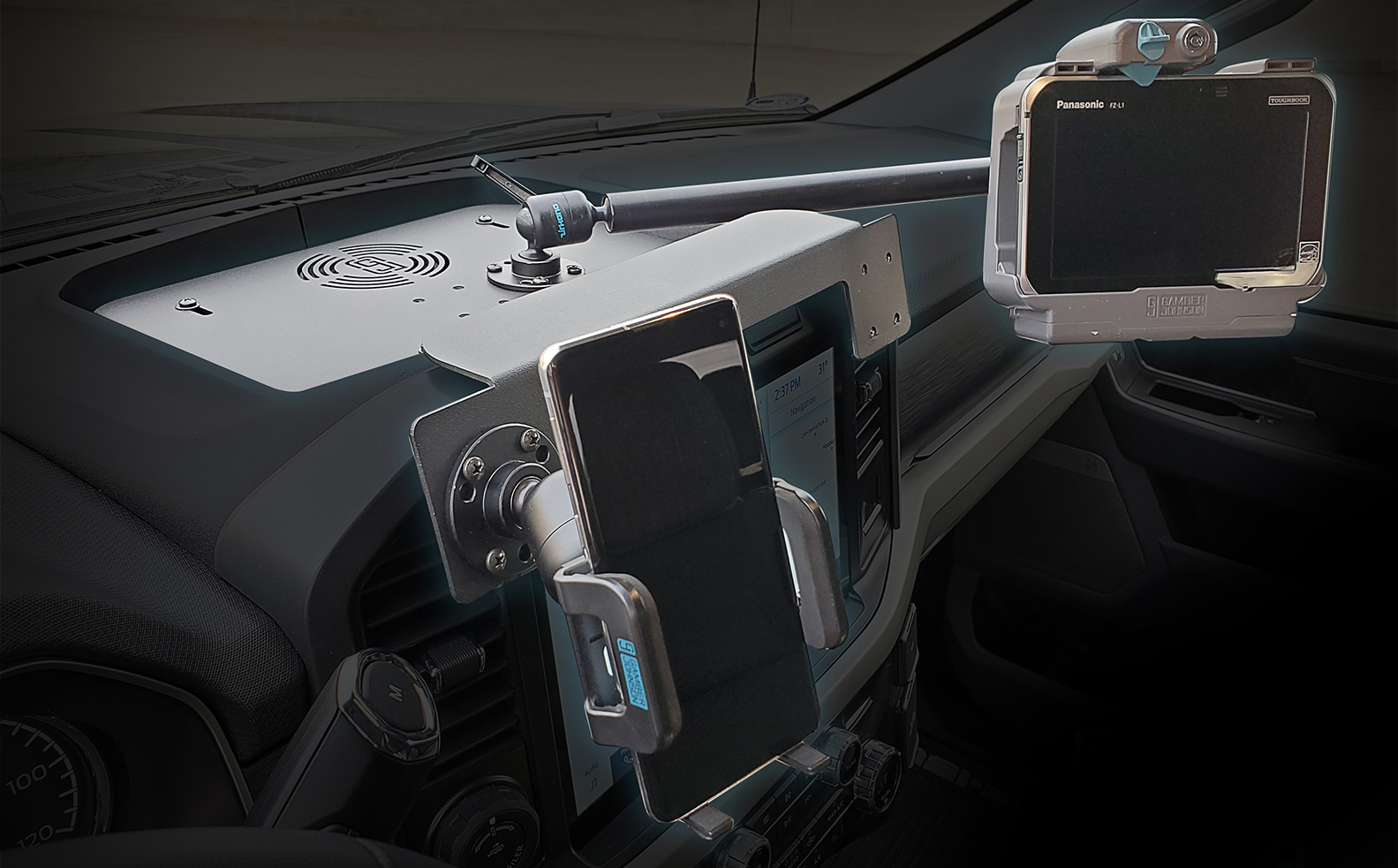 Gamber-Johnson Ford F150, F-150 Lightning & F250-550 Top of Dash Mount (7160-1724) - Image 3