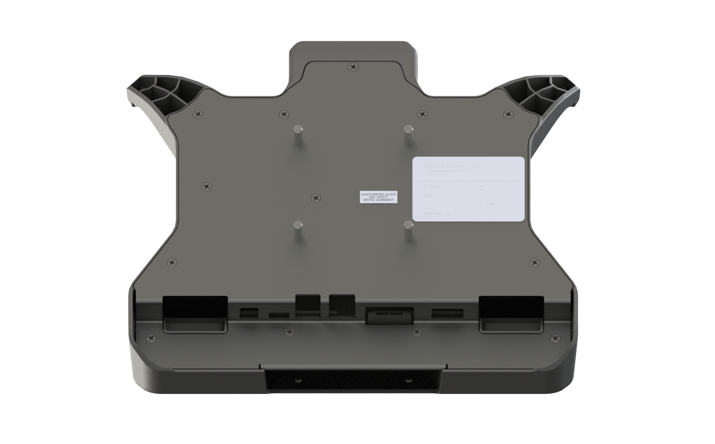 Gamber-Johnson Dell Latitude 7230 Rugged Extreme Tablet Keyboard Vehicle Cradle (No electronics) - NO RF with Lind Auto Power Adapter (7170-1002) - Image 3