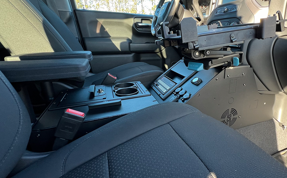 Gamber-Johnson 2019+ Chevrolet Silverado Wide Body Console Box with Internal Printer Mount (7160-1896-01) - Image 2