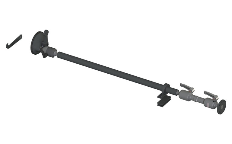 Gamber-Johnson Suction Cup with Dash Support and Dog Bone with Round AMPS Plate (7170-0942)