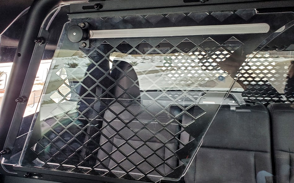 Gamber-Johnson 2020+ Ford Police Interceptor® Utility Passenger Partition- Large Mesh Window (7170-0974) - Image 3