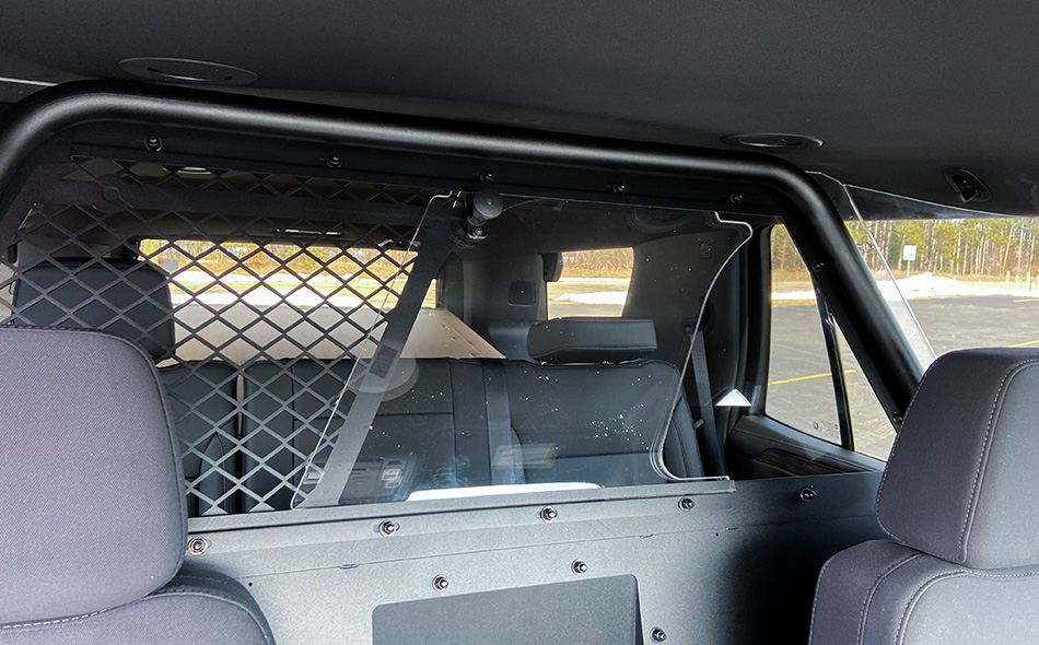 Gamber-Johnson 2021+ Chevrolet Tahoe Passenger Partition- Large Mesh Window (7170-0975) - Image 3