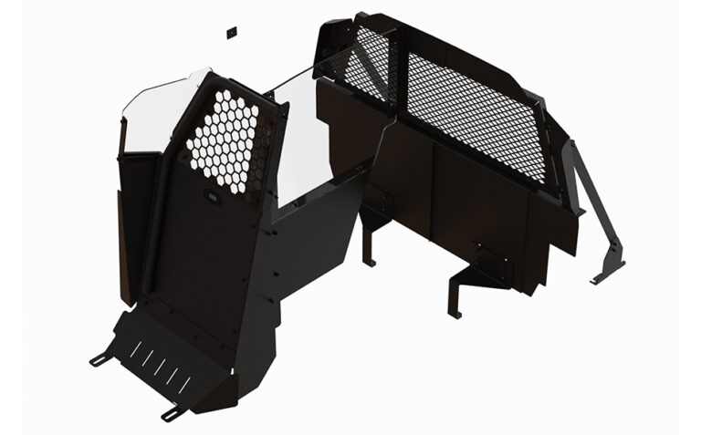 Gamber-Johnson 2020+ Ford Police Interceptor Utility Single Cell Prisoner Partition for OEM with Steel Mesh Cargo Partition (7170-0982-02)
