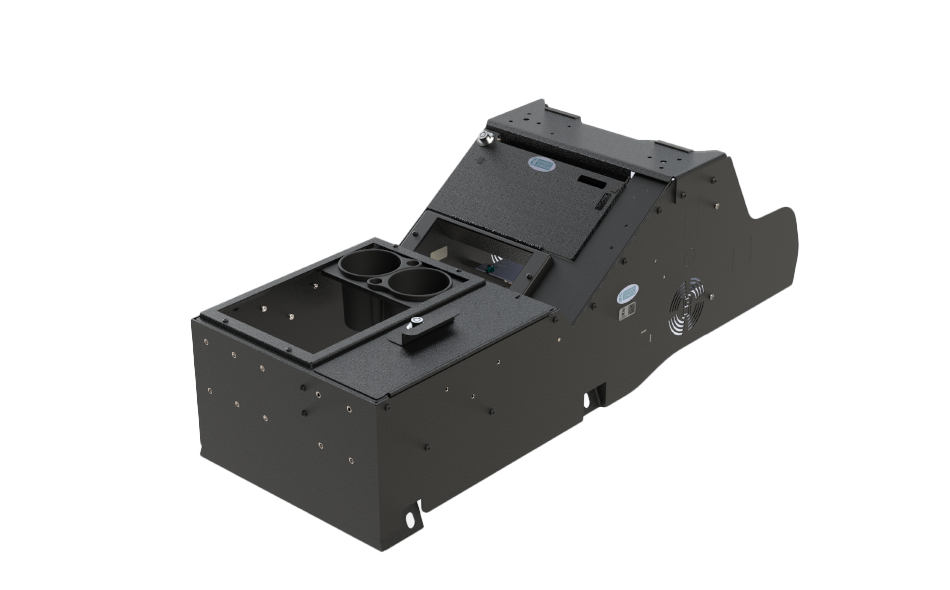 Gamber-Johnson 2019+ Chevrolet Silverado Wide Body Console Box with Internal Printer Mount & Cup Holder (7170-1063-00)