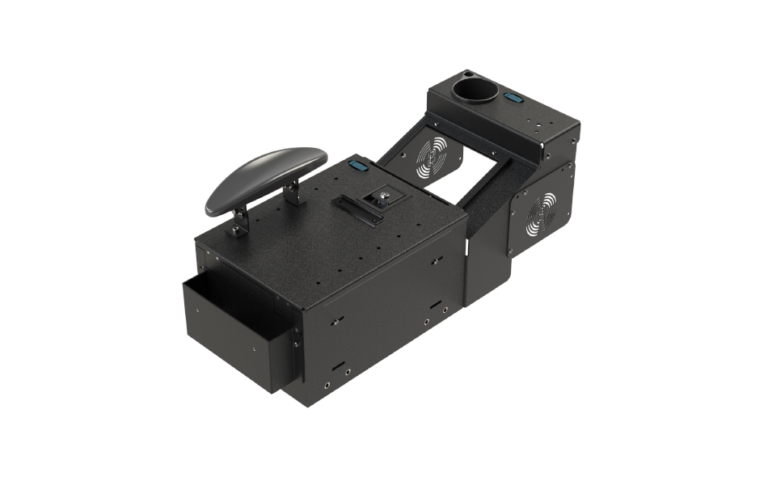 Gamber-Johnson KIT - WORKSTATION BOX, SMALL, SHORT WITH FILE HANGER TRAY, ADJUSTABLE ARMREST AND 9" RADIO PLATFORM (CUPHOLDER VERSION) (7170-1113-05)