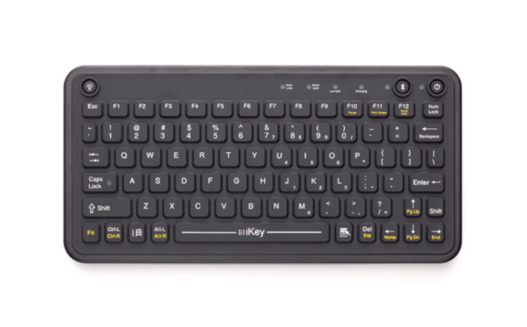 Gamber-Johnson iKey Rechargeable Bluetooth Keyboard for Windows/Android/iPad (BT-80-03) (7300-0029)