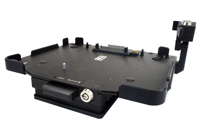 Gamber-Johnson TrimLine™ Panasonic TOUGHBOOK® CF-20 Laptop Vehicle Docking Station, Lite Port, Dual RF - TNC with Screen Arm Lock (7300-0597-22)