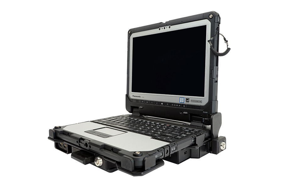 Gamber-Johnson Panasonic TOUGHBOOK® 33 TrimLine™ Laptop Docking Station, Lite Port, DUAL RF with LIND Auto Power Adapter (7300-0596-12) - Image 2