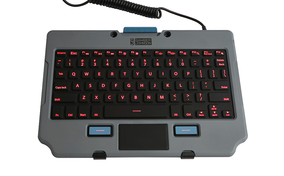 Gamber-Johnson Rugged Lite Backlit Keyboard (7160-1683-00)