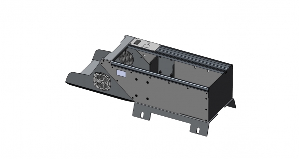 Havis Vehicle-Specific 26? Wide Flat Console for 2019-2025 Chevrolet Silverado and GMC Sierra (C-VSW-2600-SILV)